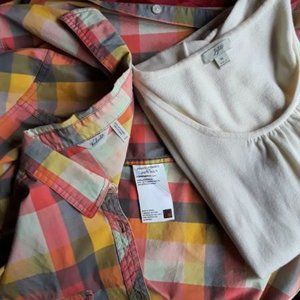 2 cotton short sleeve tops